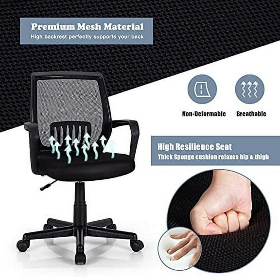 POWERSTONE Office Chair Computer Desk Chair - High Back Ergonomic Executive Office Seating Lumbar Support Breathable Adjustable Swivel Task Chairs