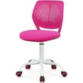 thumbnail image 1 of POWERSTONE Small Desk Chair Home Office Computer Chair Armless Task Chair Adjustable Swivel Rolling Chair with Low Back for Small Space Pink, 1 of 7