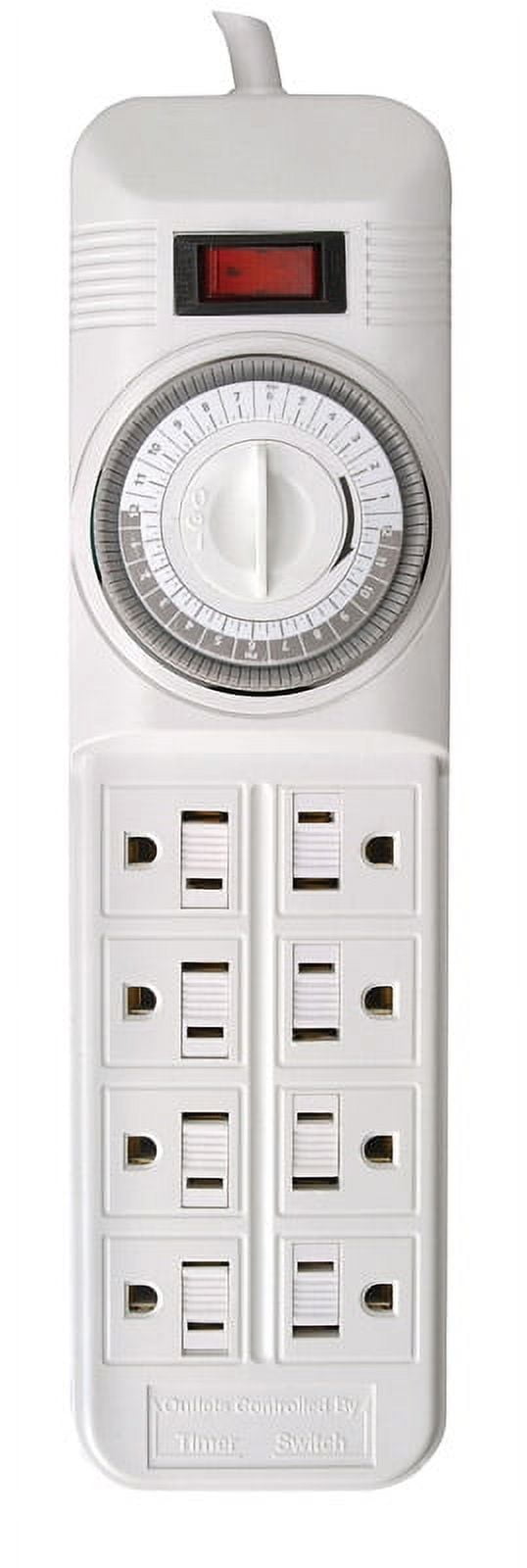 Woods Indoor 8 Outlet Timer Power Strip 125 Volts