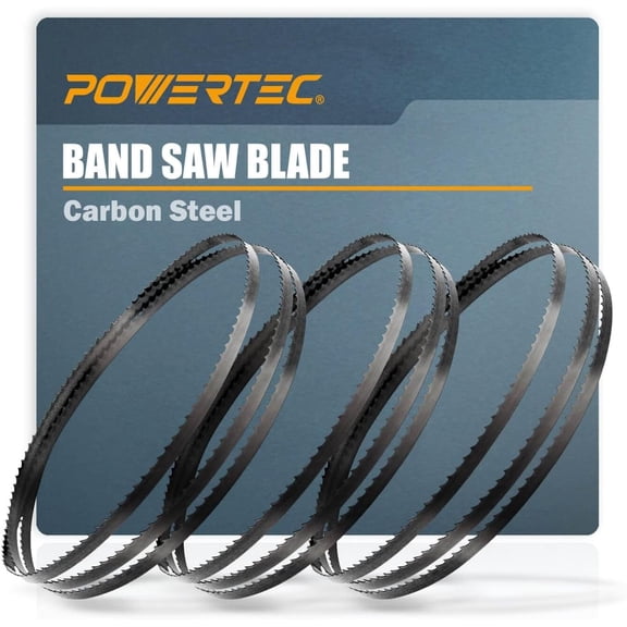 POWERTEC 105 Inch Bandsaw Blades Assortment for Woodworking, Band Saw Delta 14" with Riser Block, 3PK (13625)