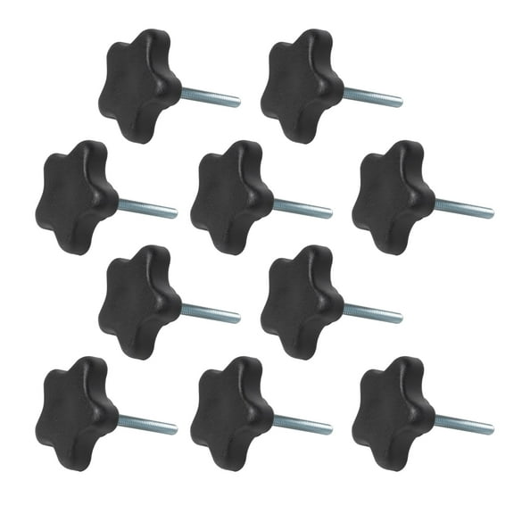 POWERTEC 10PK 5-Star Stud Knob, 1/4"-20, 2" Long (QNB3010-P2)