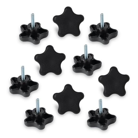 POWERTEC 10PK 5-Star Stud Knob, 1/4"-20 (QNB3006-P2)