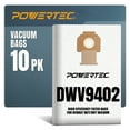 thumbnail image 1 of POWERTEC 10PK DWV9402 Fleece Bags for Dewalt for Dewalt DWV010, DWV012, DWV015 8 & 10 Gallon Dust Extractor, Replacement Shop Vacuum Bags, 75029-P2, 1 of 8