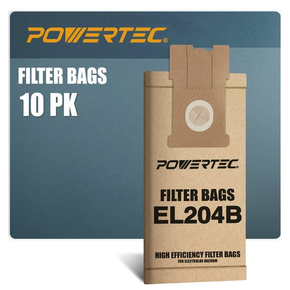 POWERTEC 10PK Vacuum Bags for Electrolux EL204B Fits EL5010 Aptitude & Uprights Vacuum Cleaner (75056)