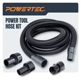 thumbnail image 1 of POWERTEC 10ft. Dust Collection Hose Kit with 5 Fittings for Woodworking Power Tools Home and Wet/Dry Shop Vacuums, 70347, 1 of 7