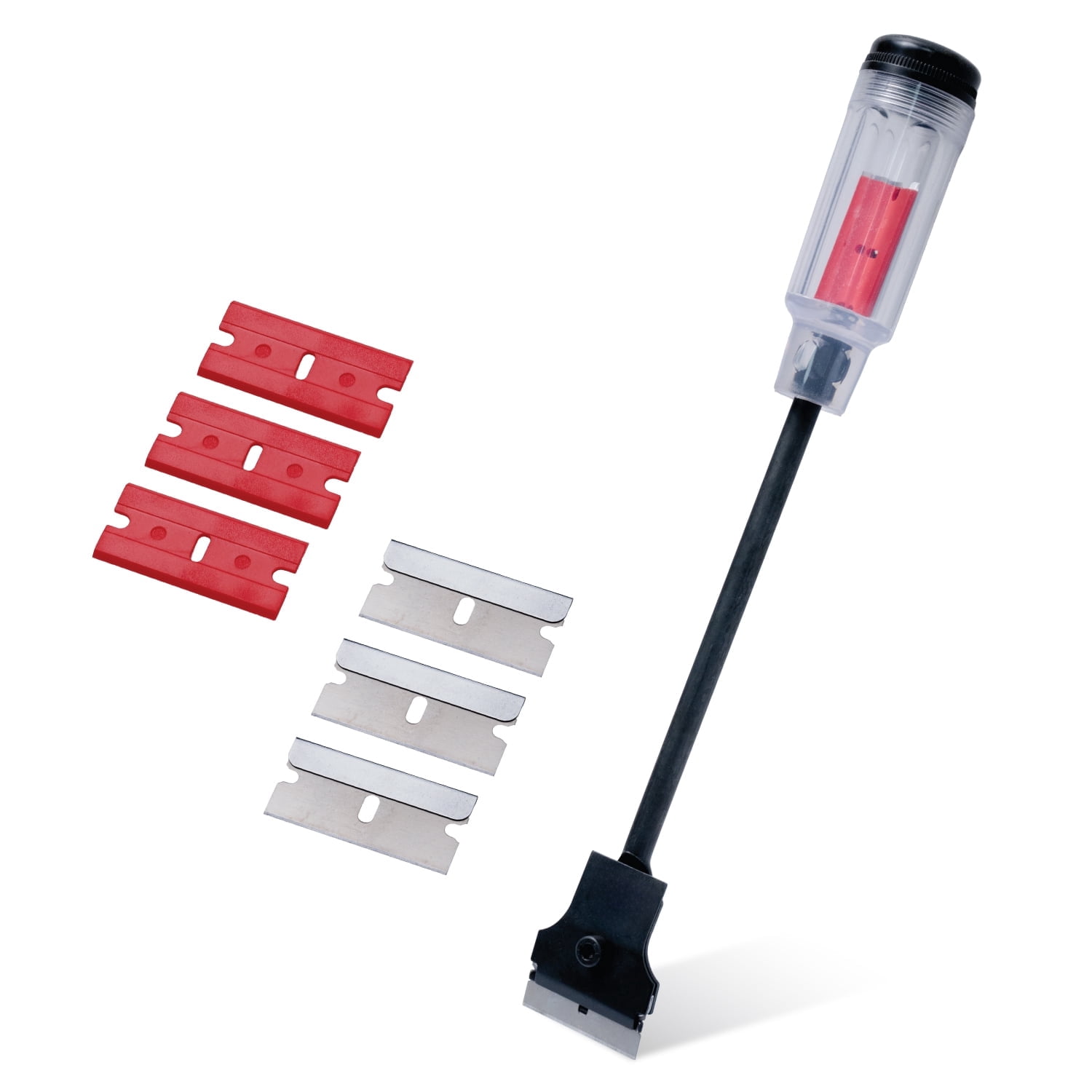 POWERTEC 11 inch Long Handle Razor Blade Scraper, Extension Scraper ...