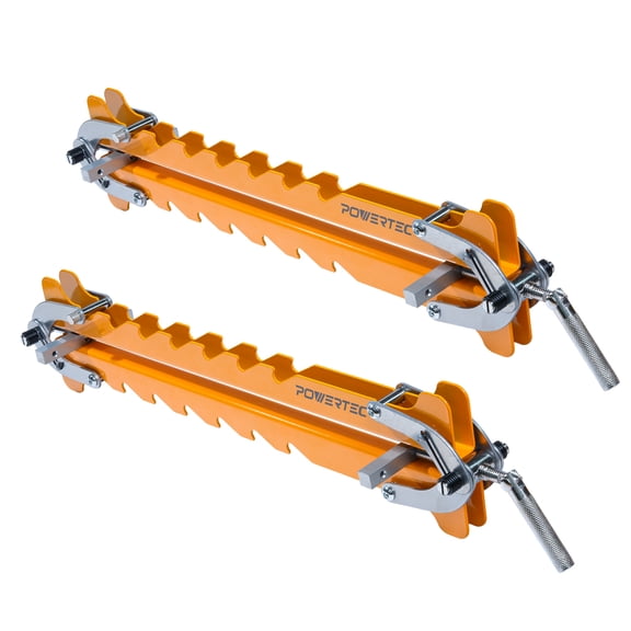 POWERTEC 16" Panel Clamps, 4-Way Pressure Cabinet Clamp Set with Storage Rack, Panel Glue-Up Clamps for Cutting Boards, Tabletops & Wood Panels (72436)