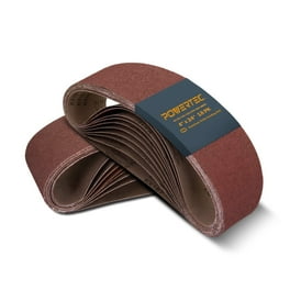 POWERTEC 18PK 4 x 24 Inch Sanding Belts 3 Each of 40 80 120 180 240 320 Grits 18 PK Aluminum Oxide Belt Sander Sanding Belt Assortment Sandpaper for Oscillating Belt and Spindle Sander 110009 Walmart....