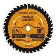 thumbnail image 1 of POWERTEC 1PK 6-1/2" Circular Saw Blade, 5/8" Arbor, 1/16" Kerf, 40-Tooth Carbide-Tipped Blade for Wood Cutting, Fine Crosscutting (14023N), 1 of 9