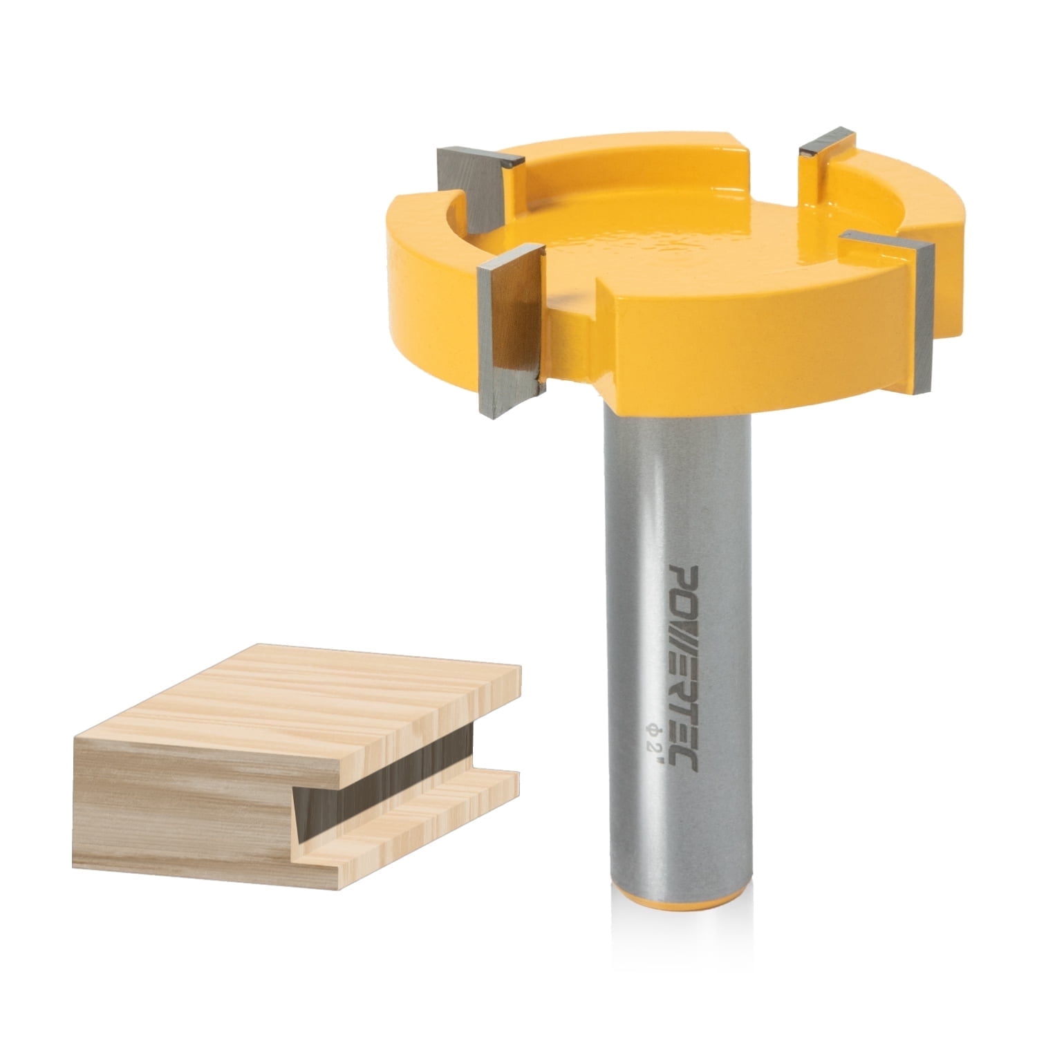 POWERTEC 1PK Spoilboard Surfacing Router Bit 1/2 Shank, CNC Router Bits ...