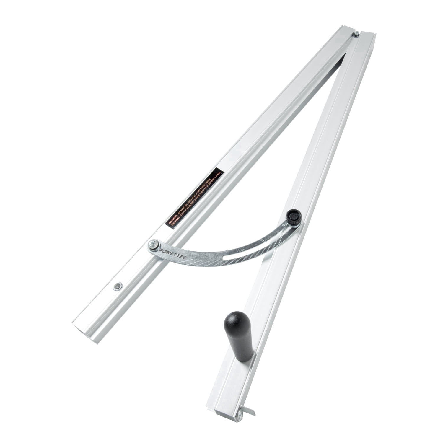 POWERTEC Table Saw Angle Cutting Jig for Creating Tapered Cuts | 24-Inch Lightweight Aluminum Rails and Laser Etched Scale, 15 Degrees of Taper, 71035V