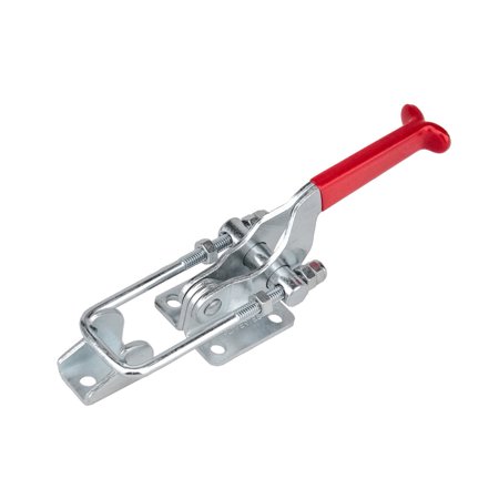 POWERTEC 1PK Toggle Clamp, 2000 lbs Holding Capacity, 40341 Adjustable U Bolt Latch w/Antislip Hand Grip for Woodworking Jigs & Fixtures, Smoker, Tire Carrier, Tool Box, Cabinet, Truck, 20306