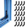 thumbnail image 1 of POWERTEC 20 Sets L-Shape Interior Inside Corner Connector Joint Bracket – Fits T-Slot and V-Slot Profile Aluminum Extrusion, Ideal for CNC Machines, 3D Printer Frames, Custom Enclosures, 74006N, 1 of 7