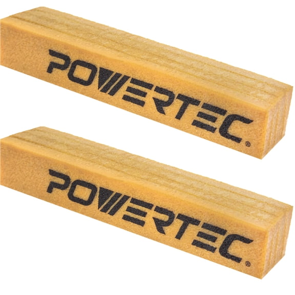 POWERTEC 2PK 12 inch Abrasive Cleaning Stick for Sanding Belts & Discs | Natural Rubber Eraser - Woodworking Shop Tools for Sanding Perfection (71407-P2)