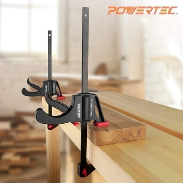 POWERTEC 2PK 24-Inch Bar Clamps with Spreader, Trigger Clamps for Woodworking, One-Handed Carpenter Quick Clamp Sets for Gluing, Wood Clamps for Woodworking Tools  (71596)
