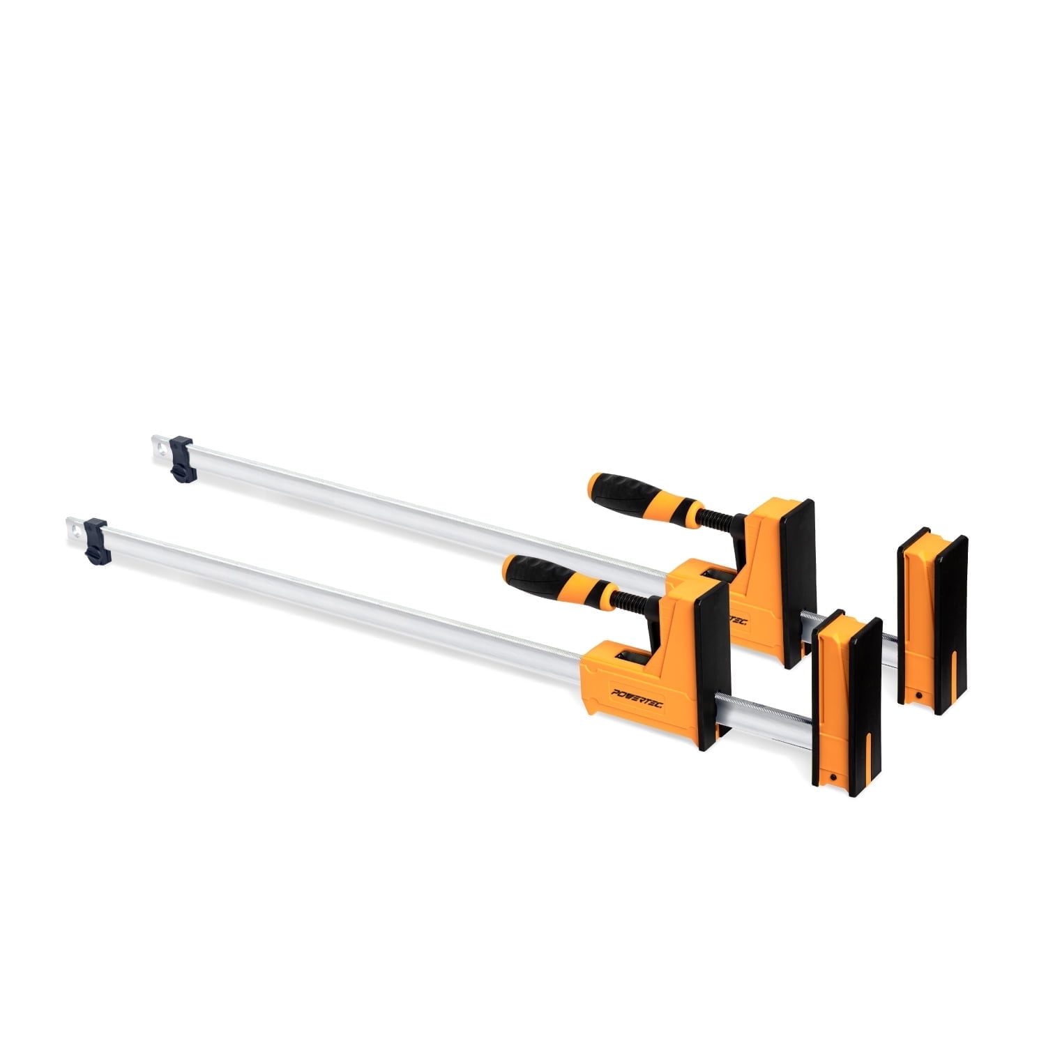 POWERTEC 2PK 36 inch Parallel Clamps for Woodworking | 90 Degree Heavy Duty Steel Bar Jaw Clamp Spreader Tool (72232N)