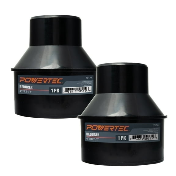POWERTEC 2PK 4-inch Hose to 2-1/2 inch Hose Cone Reducer (70136-P2)