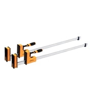 POWERTEC 2PK 48 Inch Parallel Clamps for Woodworking | 90 Degree Heavy Duty Steel Bar Jaw Clamp Spreader Tool 71602