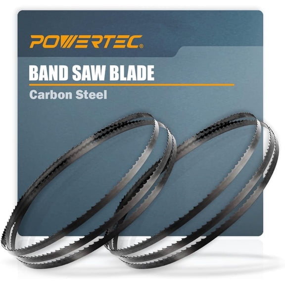 POWERTEC 2PK 59-1/4 Inch Bandsaw Blades for Woodworking, 1/4" x 24 TPI Band Saw Blades for Sears Craftsman, Ryobi, B&D, Protect and Tradesman 9" Band Saw (13154-P2V)