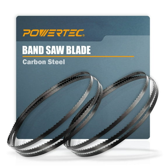 POWERTEC 2PK 62 Inch x 3/8 Inch x 10 TPI Bandsaw Blades for Woodworking, Band Saw Blades for POWERTEC, Ryobi, Wen, Grizzly, Skil and Sears Craftsman 9" Band Saw (13134-P2)