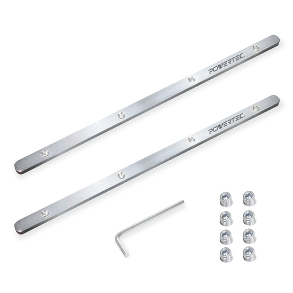 POWERTEC 2PK Guide Rail Connector Set for Festool, Makita, DeWalt, and Triton | Premium Series, 71358