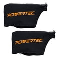 thumbnail image 1 of POWERTEC 2PK Miter Saw Dust Collector Bag for 7-1/4", 8-1/2" Miter Saw, Fits Nominal 1-1/2" Dust Ports, Hook and Loop Dust Bag w/Zipper, Wired Adjustable Stand Miter Saw Accessories, 75081-P2, 1 of 7