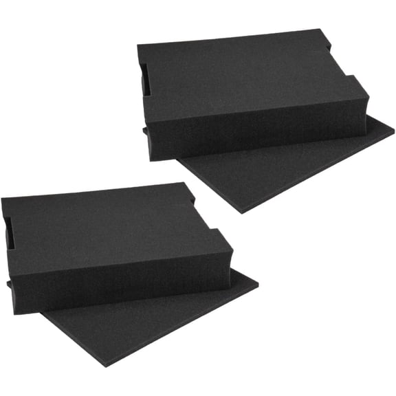 POWERTEC 2PK Pre-Cut Foam Insert 100% Customizable Inlay Material for L-Boxx2, Power Tool Transport System, 71603-P2