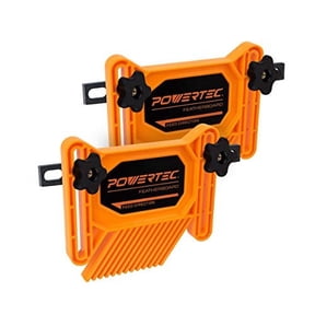 POWERTEC 2PK Universal Tandem Featherboards for Table Saw, Router Table, Router Fence & Band Saw, Wood working Tools & Accessories To Reduce Kickback & Increase Safety (Included T Track Bolts), 71393