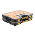 thumbnail image 1 of POWERTEC 2PKSmall Parts Organizer & Tool Box – 20 Compartments, IP65 Water & Dust Protection, Stackable Storage with Interlocking Latch, Removable Bin, Dividers, Clear Lid, Portable Design (72366-P2), 1 of 9