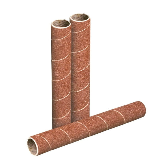 POWERTEC 3 PK 4.5 Inch Sanding Sleeves for Spindle Sander | 120 Grit | Aluminum Oxide Sandpaper Diameter 1/2 Inch (11210)