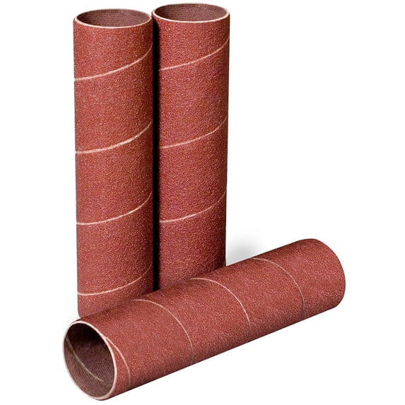 POWERTEC 3 PK 4.5 Inch Sanding Sleeves for Spindle Sander | 120 Grit | Aluminum Oxide Sandpaper Diameter 1 Inch, 11212