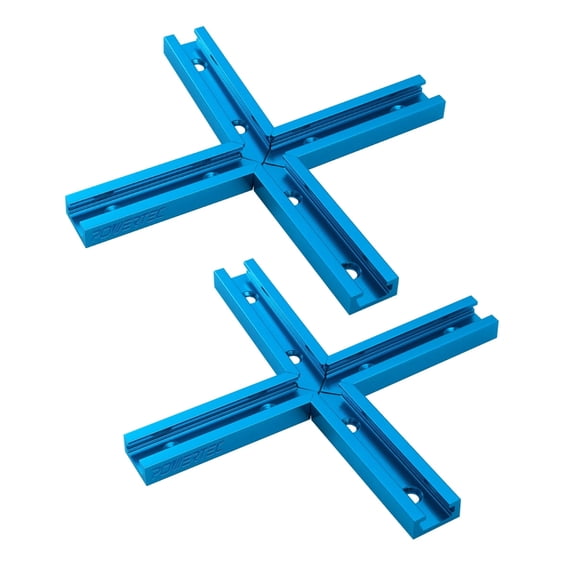 POWERTEC 3" T-Track Intersection Kit with Predrilled Mounting Holes, for Universal T Track, T Track Accessories for Woodworking Jigs and Fixtures, 71698