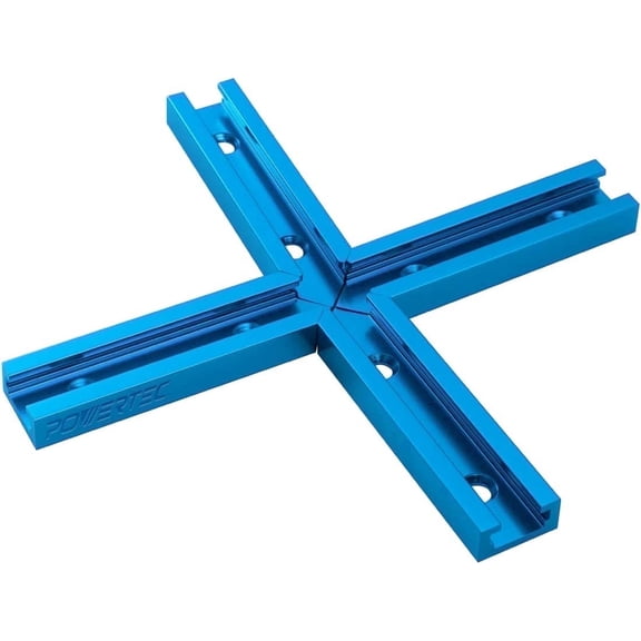 POWERTEC 3" T-Track Intersection Kit with Predrilled Mounting Holes, For Universal T track, T Track Accessories for Woodworking Jigs and Fixtures (71609)