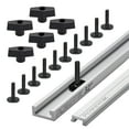 thumbnail image 1 of POWERTEC 32 inch Table Saw Miter T-Track Kit – Includes T-Bar, 5pcs T Knobs & 10pcs 1/4"-20, 1" Long Miter T Slot Bolts | Miter T Track Accessories for Table Saw & Router Table (72192N), 1 of 7