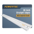 thumbnail image 1 of POWERTEC 38 Inch Straight Edges, Straight to Within .003'' Over 38'' Machined Flat, Precision Woodworking Tools for Table Saw, Router Table, MDF Workbench Top, Jointers, and Planers (71332), 1 of 7