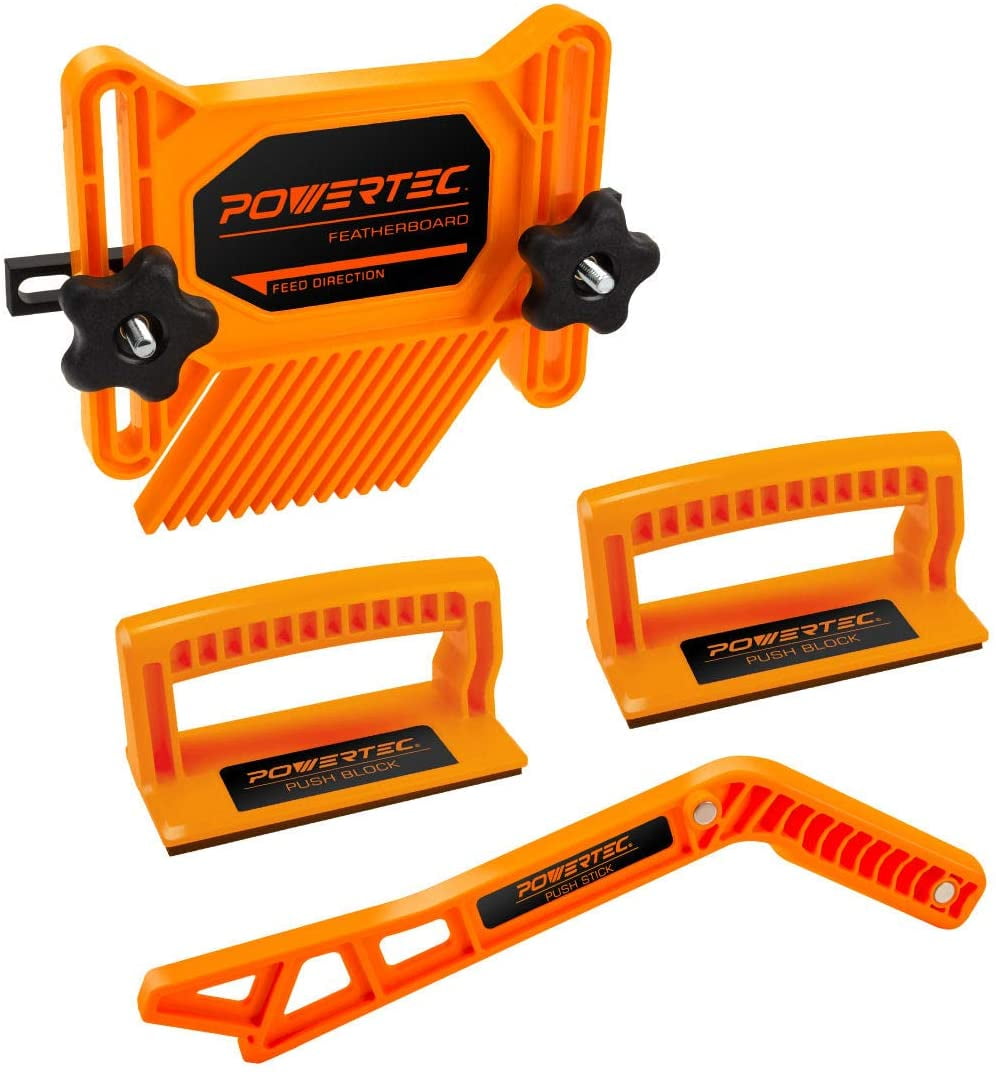 POWERTEC 4Piece Universal Featherboard Woodworking Safety Kit w