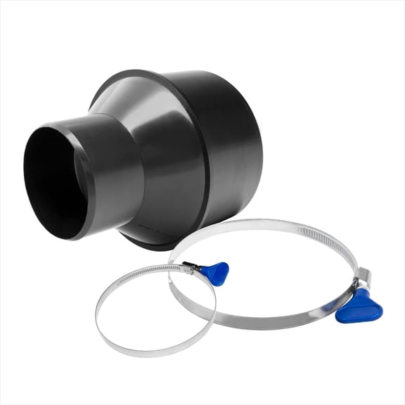 POWERTEC 4-inch Hose to 2-1/2 inch Hose Cone Reducer w/Key Bridge Hose Clamp Set (70338)
