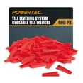 thumbnail image 1 of POWERTEC 400PK Tile Leveling System Reusable Tile Wedges for Floor and Wall Tile Installation, Tile Installation Kit for 1/8" and 1/16" Tile Spacers (71897-P4N), 1 of 6