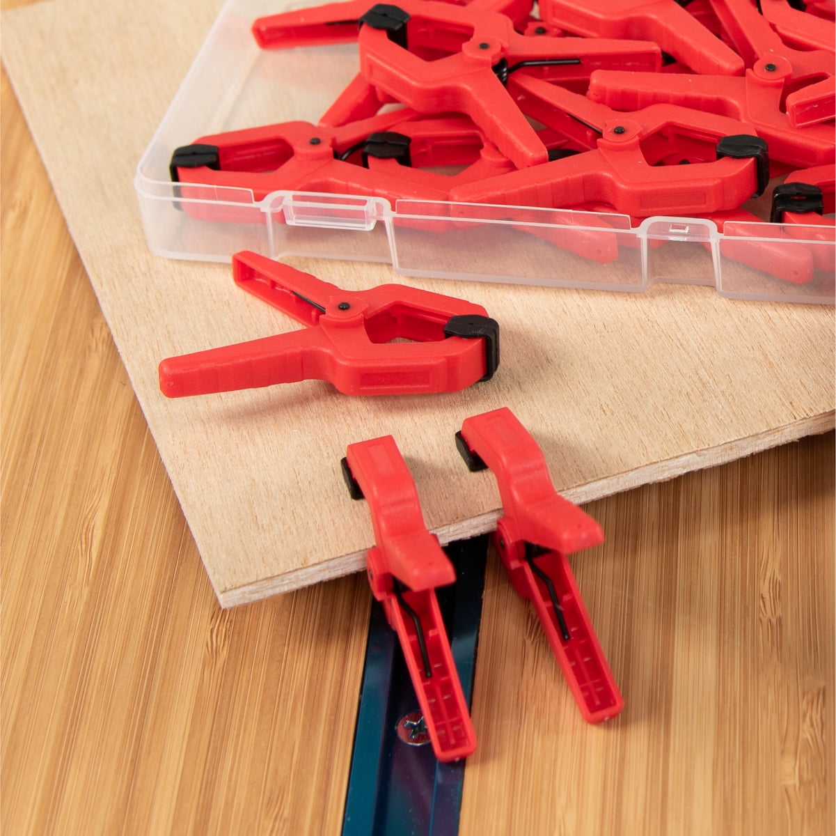 POWERTEC 40PK Mini Spring Clamps Set, 1 inch Spring Clamps, Photography