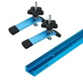 thumbnail image 1 of POWERTEC 48-Inch Universal T-Track with 2 Hold-Down Clamps, anodized blue (71169), 1 of 11