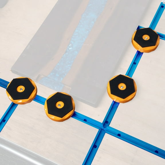 POWERTEC 48 inch Double-Cut Profile Universal T-Track w/ Predrilled Mounting Holes, w/ Bench Dog Cookies Fit 3/4" Dog Hole (72129N)