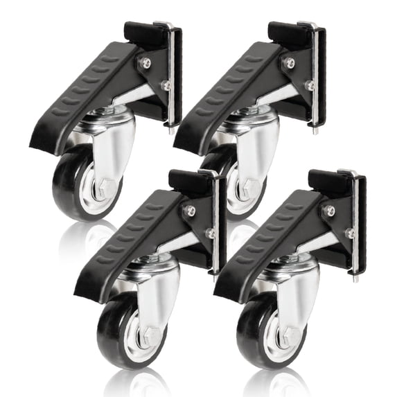 Wheel Table Kit POWERTEC Workbench Caster Kit Set of 4 with Quick Release Plate & 400 ...