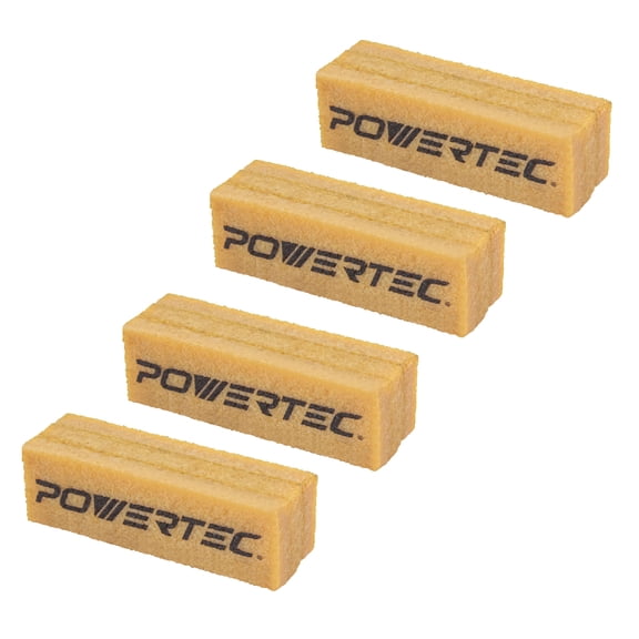 POWERTEC 4PK 4.5" Long Abrasive Cleaning Stick for Sanding Belts & Discs | Natural Rubber Eraser - Woodworking Shop Tools for Sanding Perfection (71424-P2)