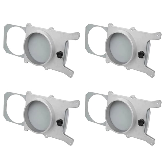 POWERTEC 4PK 4 inch Aluminum Blast Gate for Dust Collector, Dust Collection Fittings (70135-P4)