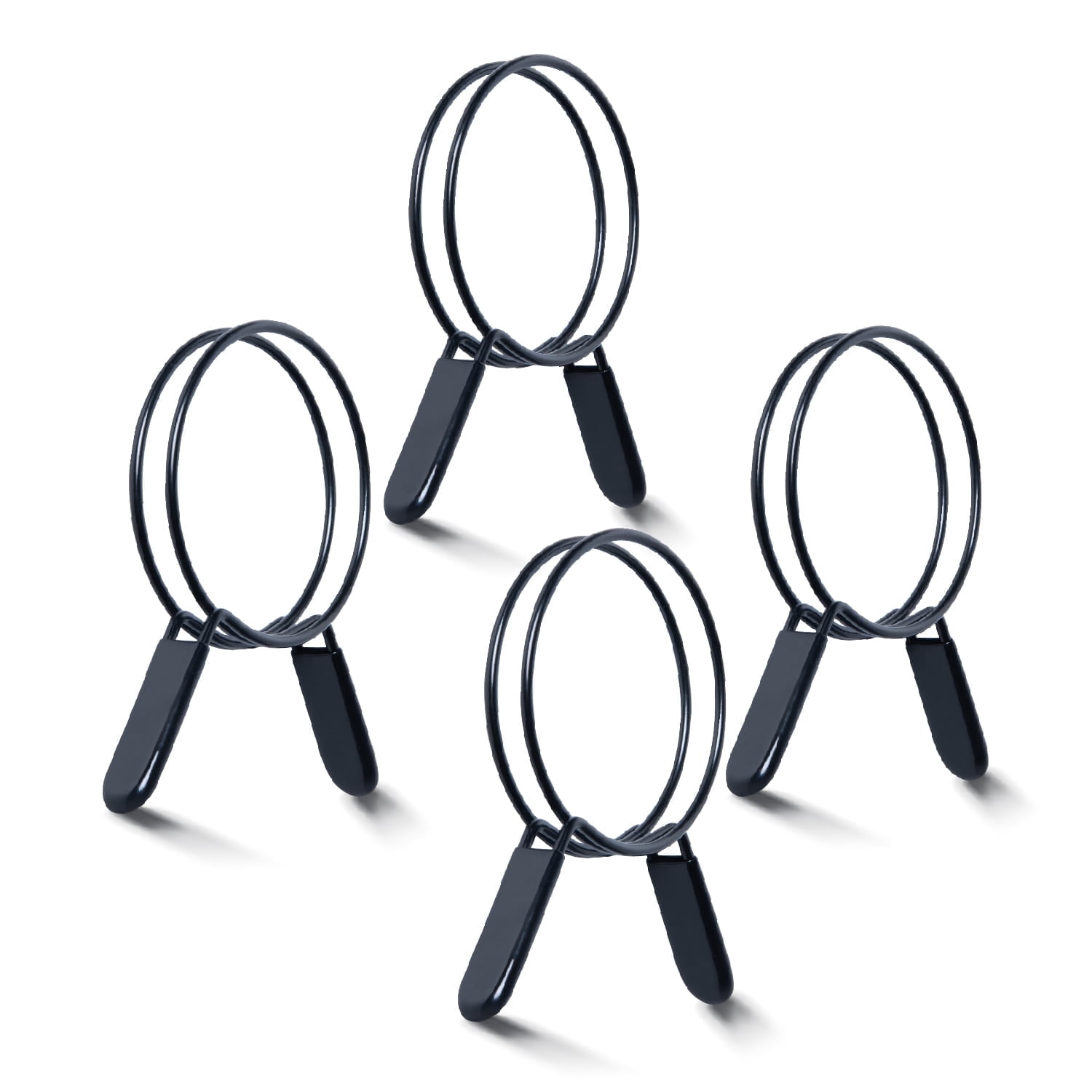 POWERTEC 4PK 5 inch Double Loop Hose Clamps for Dust Collection Hose and Dryer Vent Hose, Quick Release Spring Clamps for Dust Collector and Dust Collection Fittings, 70410-P2N