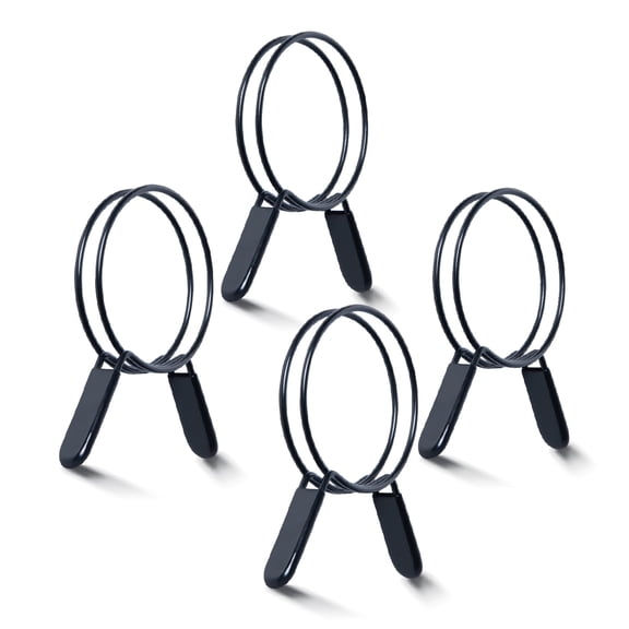 POWERTEC 4PK 5 inch Double Loop Hose Clamps for Dust Collection Hose and Dryer Vent Hose, Quick Release Spring Clamps for Dust Collector and Dust Collection Fittings, 70410-P2N