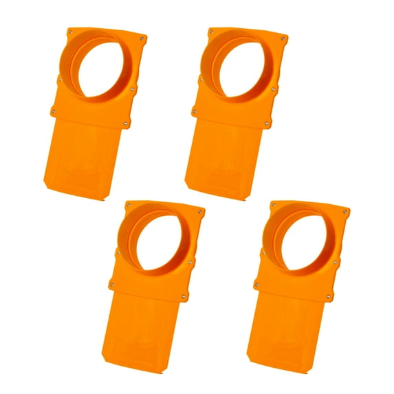 POWERTEC 4PK 6 Inch Blast Gate, Anti-Clog & Easy-Clearing Blast Gate for Dust Collector & Dust Collection Fittings (70385-P4N)