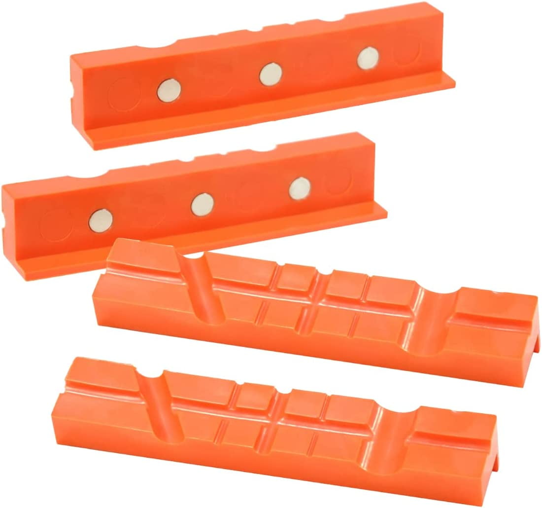 POWERTEC 4PK 6" Vise Jaw Pads, Soft Vise Jaws for Bench Vise
