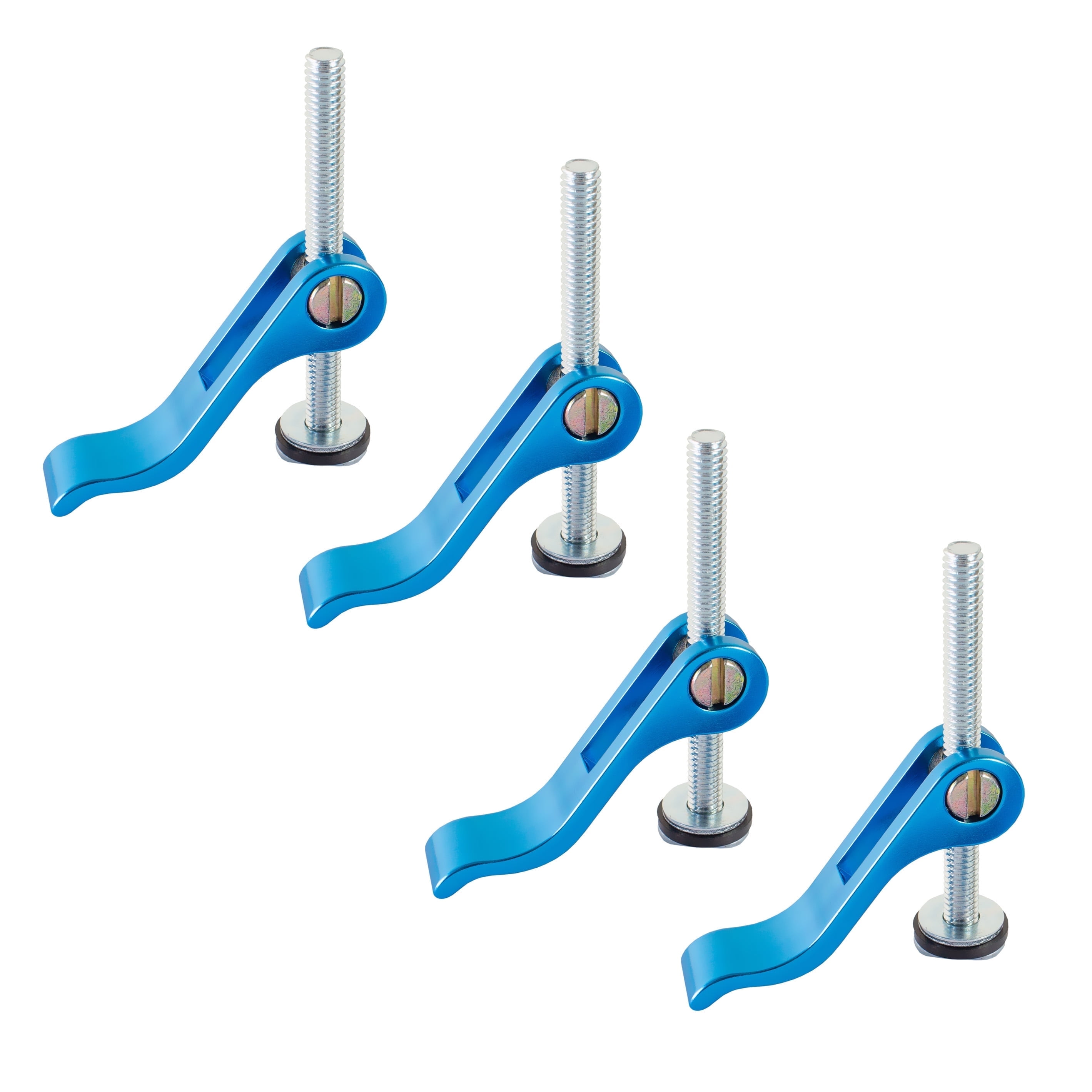 POWERTEC 4PK Aluminum Cam Clamp for Woodworking, 5/16"-18 Threaded Insert, 71502