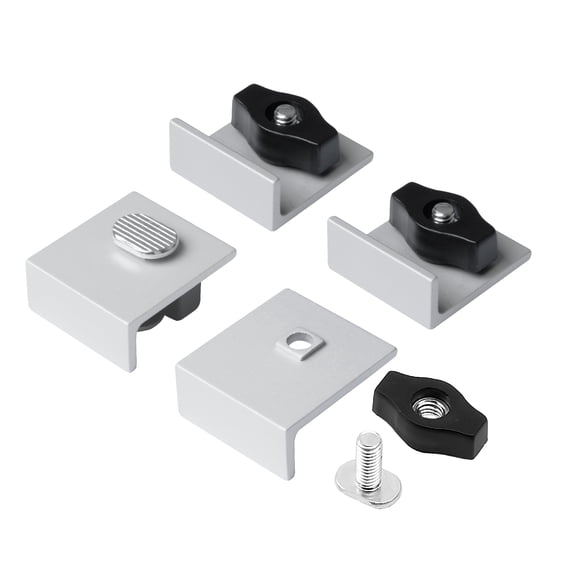 POWERTEC 4PK Bi-Directional Short Stop Kit, T Track Stop Block for T-Track Woodworking, Sanding, and Routing, 71821